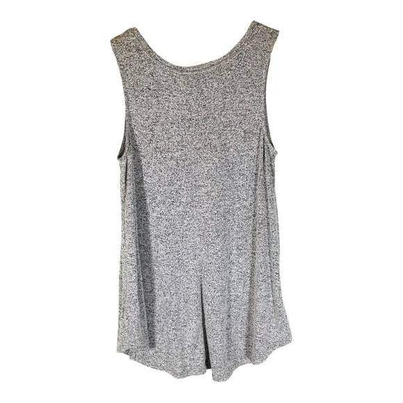 Old Navy Womens Tank Top M Medium Heather Gray & Black Soft Casual Athliesure - Picture 2 of 10